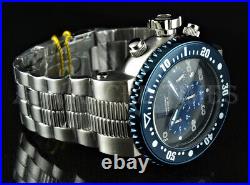 Invicta 52mm Grand Pro Diver COMBAT SEAL Azure Blue Bezel Chrono 500M SS Watch