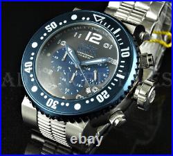 Invicta 52mm Grand Pro Diver COMBAT SEAL Azure Blue Bezel Chrono 500M SS Watch