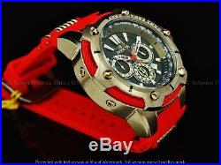 Invicta 52mm LE MARVEL ENDGAME IRON MAN Bolt Chronograph Bronze IP SS Red Watch