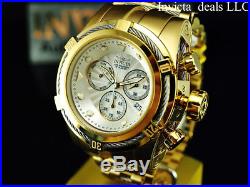 Invicta 52mm Men's Bolt Zeus Swiss Chronograph Silver Dial Gold Tone SS Watch