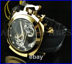 Invicta 53mm CF MAN OF WAR Ghost Automatic Skeletonized 18K Gold Plated Watch