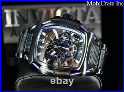 Invicta 53mm Marvel Diablo BLACK PANTHER Chronograph Black Purple Dial SS Watch