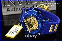 Invicta 54mm Men's Pro Diver Gold Blue Dial Silicone Automatic Watch 38579