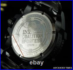 Invicta 63mm Grand Octane Coalition Forces Swiss Chrono BLUE Dial BLACK SS Watch