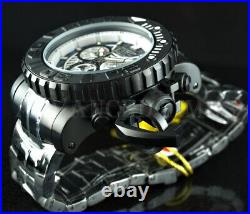 Invicta 70mm Sea Hunter Swiss Movement Chronograph ABALONE DIAL Black IP Watch