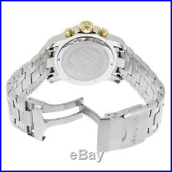 Invicta 80040 Mens Pro Diver Quartz Chronograph Silver Dial Watch