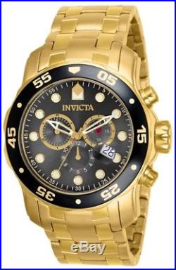 Invicta 80064 Men's Pro Diver Gold Plated Steel Chrono Dive Watch