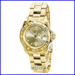 Invicta 9010 Men's Automatic Champagne Dial Gold Steel Watch