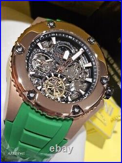 Invicta AKULA Automatic Dual Time Skeleton Green / Gold mens watch