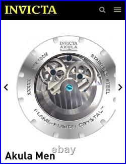 Invicta AKULA Automatic Duel Time Skeleton mens watch