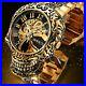 Invicta Artist Skull Automatic Skeletonized Gold Plated Steel 50mm Watch New