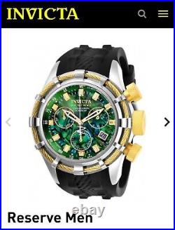 Invicta BOLT Sport Reserve Green ABALONE Swiss Z60 Chronograph mens watch