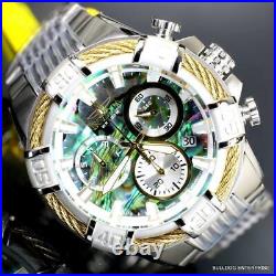 Invicta Bolt Abalone Stainless Steel Swiss Mvt Chronograph 51mm Watch New