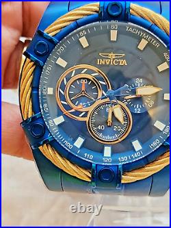 Invicta Bolt Chronograph Quartz Blue Dial Men's Watch 38959 RARE NEW