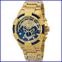 Invicta Bolt Chronograph Tachymeter Blue Dial Gold Tone Men's Watch 25542 SD
