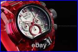 Invicta Bolt Mens Bolt Zeus Magnum Red Silver Dial Chronograph Quartz 52mm Watch