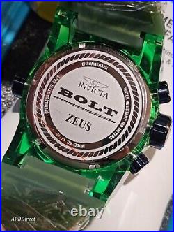 Invicta Bolt ZEUS Magnum SHUTTER Chronograph Clear Case mens watch