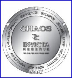 Invicta CHAOS Swiss ETA G10.212 Chrono RESERVE Platinum MOP Dial mens watch