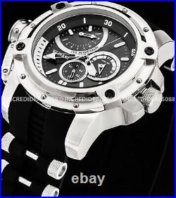 Invicta COALITION FORCES RETROGRADE Silver Black 52mm Men Stainless Steel Watch