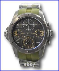 Invicta Coalition Forces Men's 50mm 4-Time Zones Gunmetal Military Watch 31138
