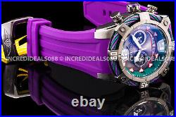 Invicta DC COMICS JOKER Ltd Ed Chronograph Black Purple Green Dial Strap Watch