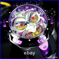 Invicta DC Comics Joker Venom Black Purple Swiss Mvt Chronograph 52mm Watch New
