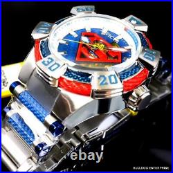 Invicta DC Comics Superman Stainless Steel 52mm Automatic Blue Red Watch New