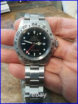 Invicta Date Master GMT 9401 Quartz Sapphire Crystal Stainless Steel Diver Watch