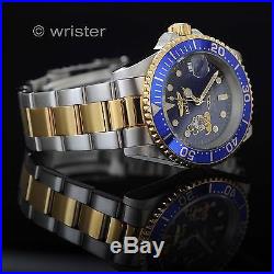 Invicta Disney Mickey Mouse Pro Diver 18k Gold IP 2 Tone Blue Dial LE Mens Watch