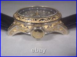 Invicta Excalibur 20547 Swiss Made Gold Silver Black Men's Wrist Watch Rare