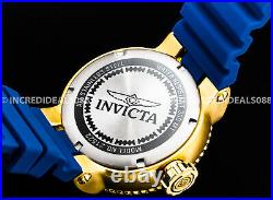 Invicta GRAND PRO DIVER 18K GOLD Case BLUE Dial Bezel Strap Men 52mm BOLD Watch