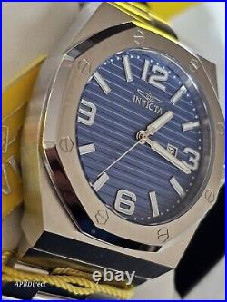 Invicta HURACAN Blue Tux Dial Silver SS Bracelet Flame-Fusion mens watch