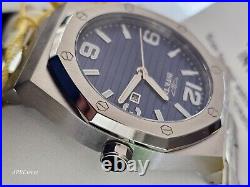 Invicta HURACAN Blue Tux Dial Silver SS Bracelet Flame-Fusion mens watch