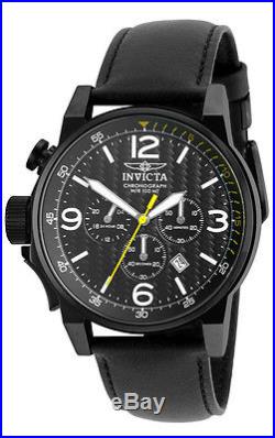 Invicta I-Force 20140 Men's Round Black Left Hand Chronograph Date Leather Watch