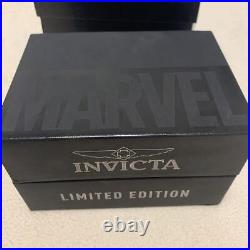 Invicta Iron Man Marvel Men's Watch Black x Gold Analog New JP