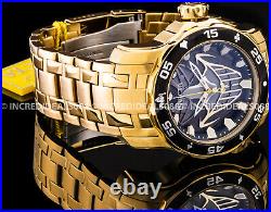 Invicta JOKER PRO DIVER SCUBA Lt Ed 18Kt Gold Plated Bracelet Men 48mm Watch