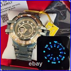 Invicta Jason TAYLOR Open Heart Automatic Light Green Gold mens watch