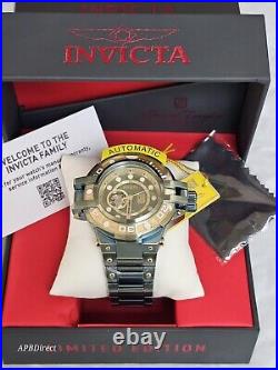 Invicta Jason TAYLOR Open Heart Automatic Light Green Gold mens watch