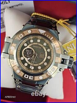 Invicta Jason TAYLOR Open Heart Automatic Light Green Gold mens watch