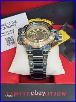 Invicta Jason TAYLOR Open Heart Automatic Light Green Gold mens watch