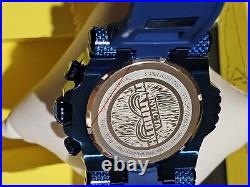 Invicta MAMMOTH Blue Glass Fiber Dial Gold Chronograph mens watch