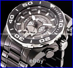 Invicta MARVEL PUNISHER Dual Time Chronograph BLACK COMBAT 48MM Mens Watch