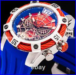 Invicta MARVEL SPIDERMAN CHRONOGRAPH Red Blue Silver Dial Strap 51mm Watch