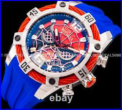 Invicta MARVEL SPIDERMAN CHRONOGRAPH Red Blue Silver Dial Strap 51mm Watch