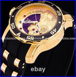 Invicta MARVEL THANOS Purple Gold Dial Black Strap Men Ltd Ed 48mm Watch
