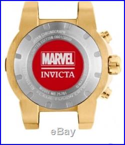 Invicta Marvel 50mm Bolt IRON MAN Avenger's Limitd Edition GoldTone Red Dial Wat