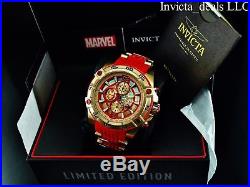 Invicta Marvel 52mm Bolt Viper Limited Ed IRON MAN Chronograph Red Dial Watch