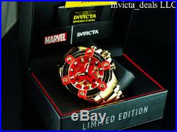 Invicta Marvel 63mm Grand Arsenal IRON MAN Swiss Chrono High Polish 18K GP Watch
