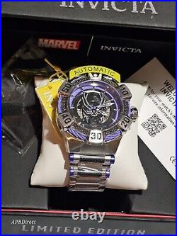 Invicta Marvel Black Panther Limited ED BOLT #344 AUTOMATIC mens watch