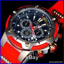 Invicta Marvel Bolt Iron Man 52mm Limited Chronograph Red Gold Plated Watch New